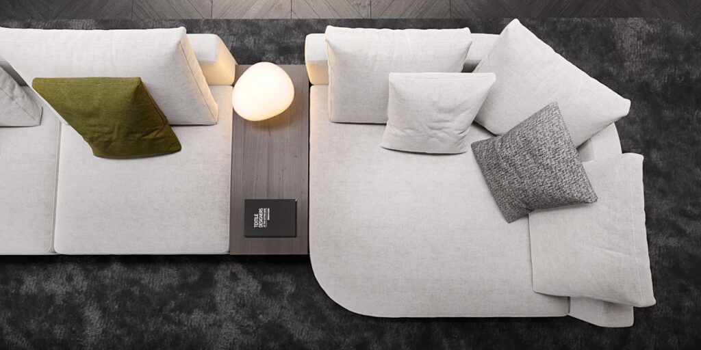 Canapé d'angle grand format