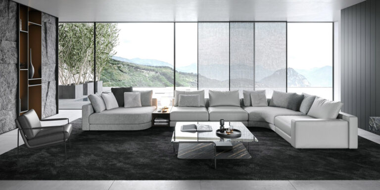 Canapé d'angle grand format