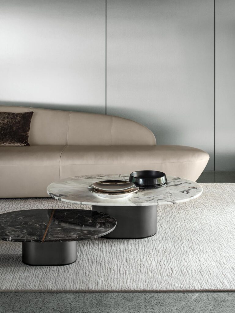 table basse en marbre dover white et nero marquina trecento via brera