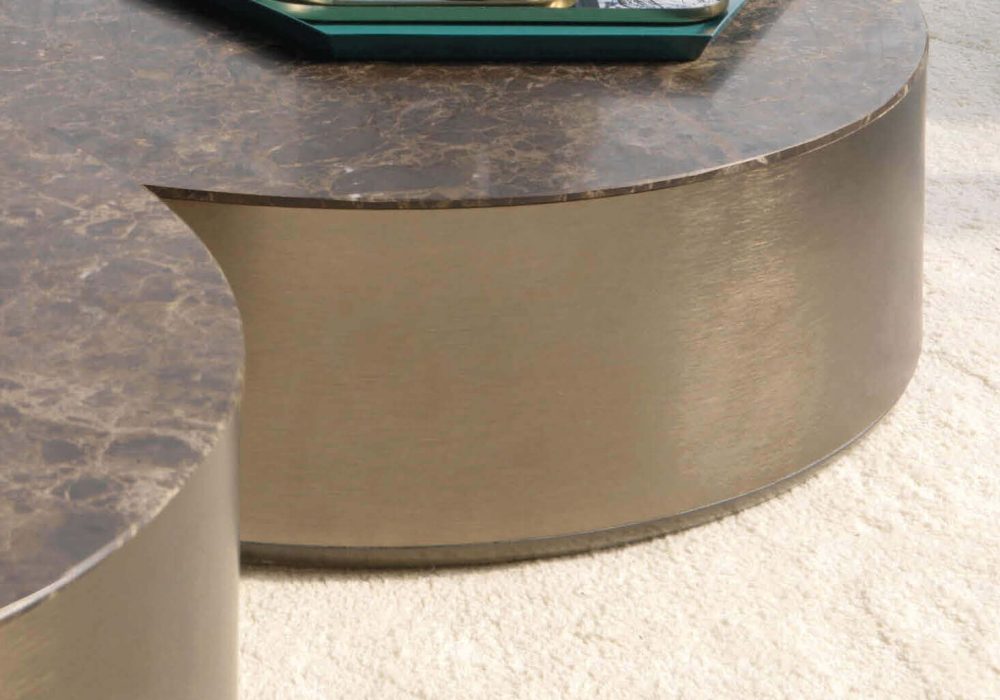 Table basse ronde plateau marbre