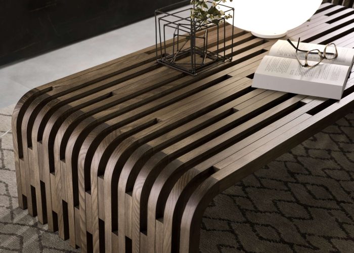 Table basse design moderne en bois