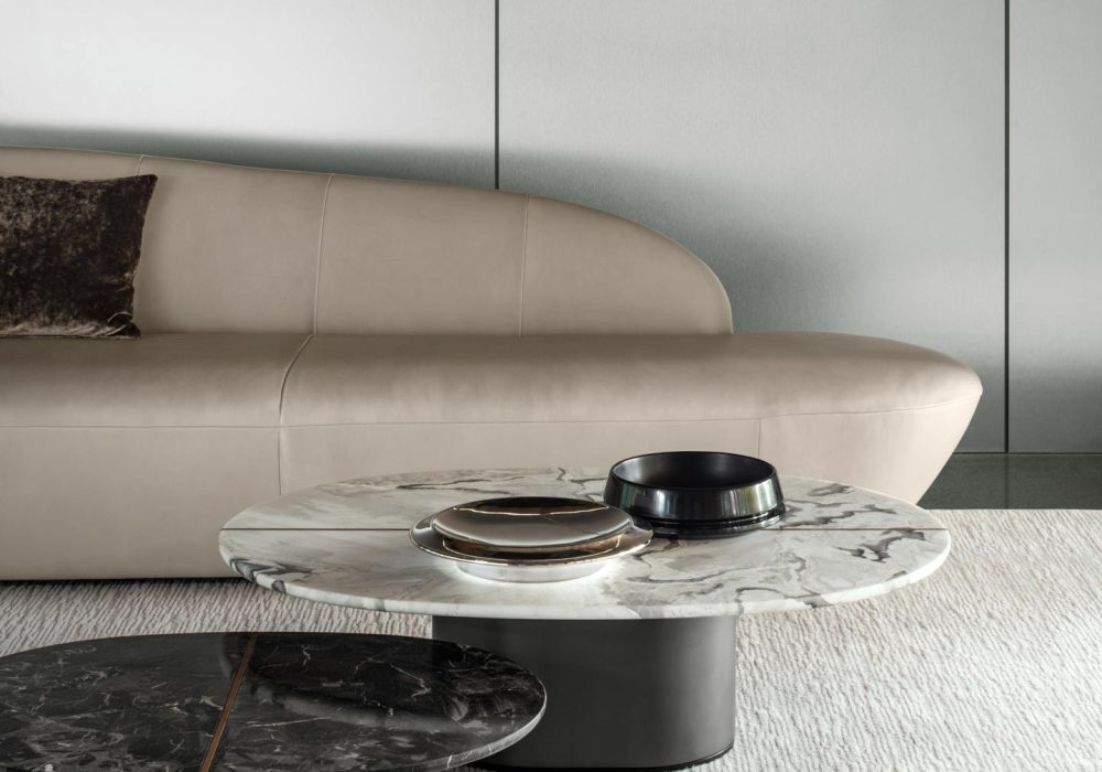 table gigogne en marbre dover white et nero marquina trecento via brera